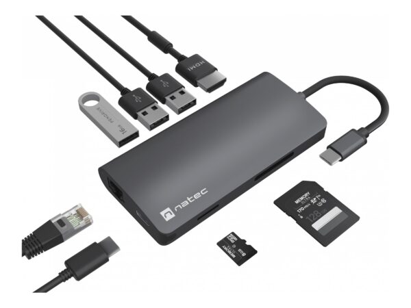 06246b1e-e583-48e2-ab2e-75a6df3af28a NATEC Multiport dock Fowler 2 V2 8in1