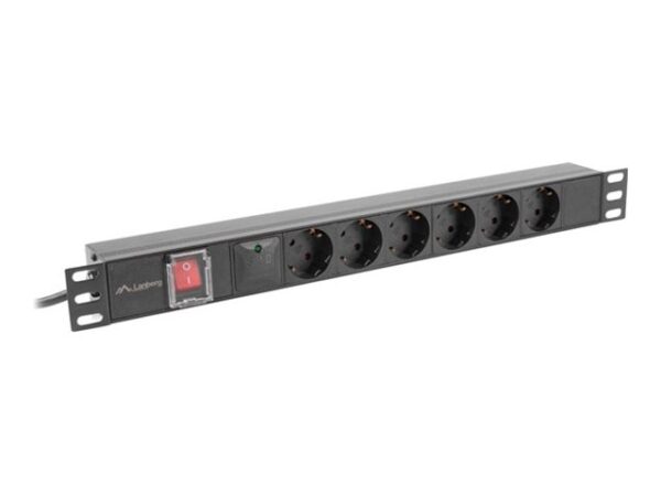 48ec9bdf-3141-4c45-a29c-81f47a19eeff LANBERG PDU-06F-0200-BK PDU 19i 1U 16A
