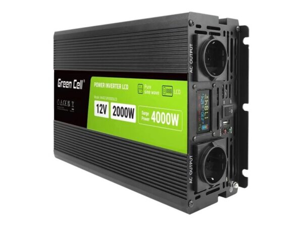 GREEN CELL power inverter 12V-230V 2000W