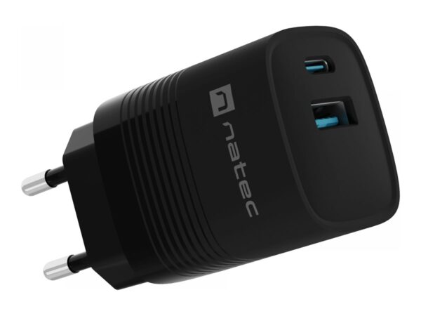 NATEC Charger Ribera GaN USB-A+USB-C 30W