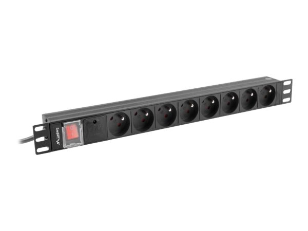 LANBERG PDU 19inch 1U 16A 8x FR 2m