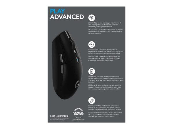 LOGI G305 Recoil Gaming Mouse BLACK EER2