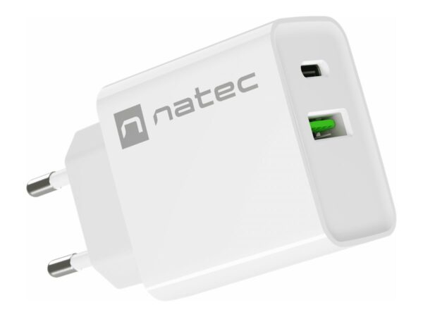 NATEC Charger Ribera USB-A+USB-C PD 20W