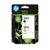 HP 304 2-Pack Black/Tri-color Ink Cartri