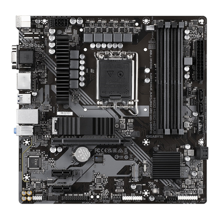 440x440 Gigabyte | B760M DS3H DDR4 1.0 M/B | Processor family Intel | Processor socket LGA1700 | DDR4 DIMM | Memory slots 4 | Supported hard disk drive interfaces SATA, M.2 | Number of SATA connectors 4 | Chipset Intel B760 Express | Micro ATX
