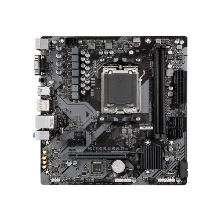 440x440 Gigabyte | B650M S2H 1.0 M/B | Processor family AMD | Processor socket AM5 | DDR5 DIMM | Memory slots 2 | Supported hard disk drive interfaces SATA | Number of SATA connectors 4 | Chipset AMD B650 | Micro ATX