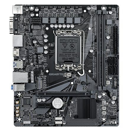 440x440 Gigabyte | H610M S2H V3 DDR4 G1.0 | Processor family Intel | Processor socket LGA1700 | DDR4 | Supported hard disk drive interfaces SATA, M.2 | Number of SATA connectors 4