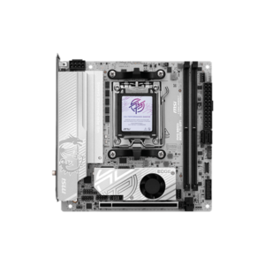 440x440 MSI MPG B850I EDGE TI WIFI | Processor family AMD B850 | Processor socket AM5 | DDR5 | Supported hard disk drive interfaces SATA, M.2 | Number of SATA connectors 2