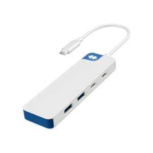 440x440 Hyper HyperDrive Flex 4 Port USB-C Combo Hub, White/Blue | HD5200BUGL