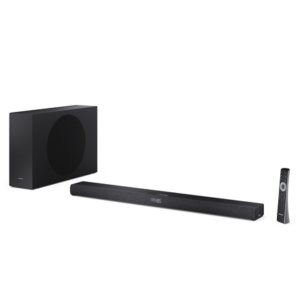 440x440 Sharp 2.1ch Ultra-slim Dolby Atmos/DTS Virtual: X Soundbar with Wireless Subwoofer | HT-SBW320 | 360 W | Bluetooth | Wireless connection | Black