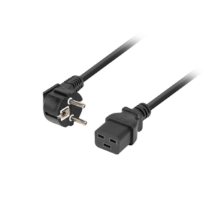 440x440 Lanberg | CEE 7/7- to IEC 320 C19 power cord, 16A VDE | CA-C19C-10CC-0018-BK