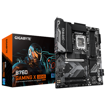 440x440 Gigabyte B760 GAMING X GEN5 | Processor family Intel | Processor socket LGA1700 | DDR5 | Supported hard disk drive interfaces M.2, SATA | Number of SATA connectors 4