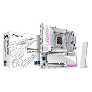 440x440 Gigabyte B860M AORUS ELITE WIFI6E ICE | Processor family Intel | Processor socket LGA1851 | DDR5 | Supported hard disk drive interfaces SATA, M.2 | Number of SATA connectors 4