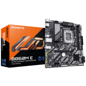 440x440 Gigabyte B860M E | Processor family Intel | Processor socket LGA1851 | DDR5 | Supported hard disk drive interfaces SATA, M.2 | Number of SATA connectors 4