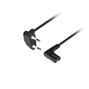 440x440 Lanberg CEE 7/16 to IEC 320 C7 Euro (radio) power cord 3m angled VDE | CA-C7CA-12CC-0030-BK