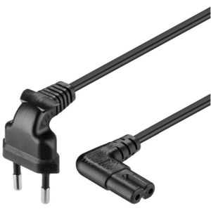 440x440 Goobay | 97350 | Euro connection cord, both ends angled | Black Euro male (Type C CEE 7/16) | Device socket C7