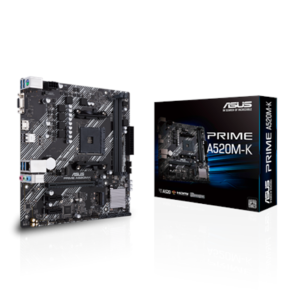 440x440 Asus | PRIME A520M-K | Processor family AMD | Processor socket AM4 | DDR4 | Memory slots 2 | Supported hard disk drive interfaces M.2, SATA | Number of SATA connectors 4 | Chipset AMD A | Micro ATX
