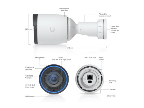 c7df9d89-1c51-4dfc-a11d-6afbc29bb8c8 UBIQUITI UVC-G6-PRO-BULLET-W 4K POE Cam