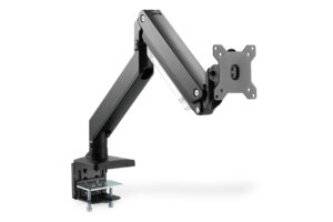 original Digitus Desk Mount | Universal Single Monitor Mount with Gas Spring and Clamp Mount | Adjustable Height, Rotate, Tilt, Swivel | 15-35 ” | Maximum weight (capacity) 15 kg | Black
