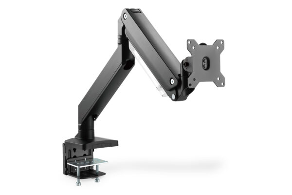 original Digitus Desk Mount | Universal Single Monitor Mount with Gas Spring and Clamp Mount | Adjustable Height, Rotate, Tilt, Swivel | 15-35 " | Maximum weight (capacity) 15 kg | Black