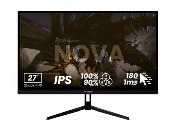 Arozzi | Nova | 32 " | IPS | QHD | 16:9 | 180 Hz | 1 ms | 2560 x 1440 pixels | 300 cd/m² | HDMI ports quantity 2 | Black
