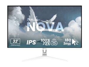 original Arozzi | Nova | 32 ” | IPS | QHD | 16:9 | 180 Hz | 1 ms | 2560 x 1440 pixels | 300 cd/m² | HDMI ports quantity 2 | White
