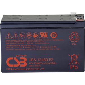 original CSB Battery Battery 12V, 9Ah, AGM | UPS12460F2 | 460 W