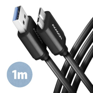 original AXAGON | Data and charging cable, 1 m | BUMM3-AM10AB | USB Type A to USB Type Micro-B