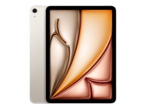 original Apple | iPad Air Wi-Fi + Cellular | 11 ” | Starlight | IPS | 2360 x 1640 pixels | Apple M3 | 8 GB | 512 GB | 3G | 4G | 5G | Wi-Fi | Front camera | 12 MP | Rear camera | 12 MP | Bluetooth | 5.3 | iPadOS | USB-C charging cable