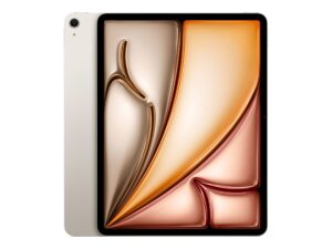 original Apple | iPad Air | Starlight | 13 ” | 2732 x 2048 pixels | IPS | Apple | 12 GB | M4 | 256 GB | Wi-Fi | Front camera | 12 MP | Rear camera | 12 MP | Bluetooth | 6.0 | iPadOS | 26