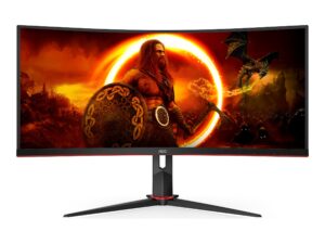 original AOC | Gaming Monitor | CU34G2XP/BK | 34 ” | VA | 21:9 | 180 Hz | 1 ms | 3440 x 1440 pixels | HDMI ports quantity 2 | Black