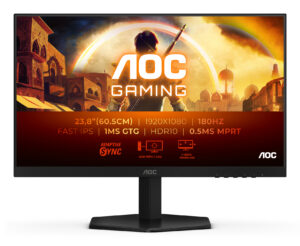 AOC | 24G42E | 24 ” | IPS | FHD | 16:9 | 180 Hz | 1 ms | 1920 x 1080 pixels | 300 cd/m² | HDMI ports quantity 1 | Black