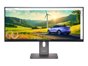 original Lenovo | ThinkVision | P34WD-40 | 34 ” | IPS | 21:9 | 120 Hz | 4 ms | 3440×1440 pixels | 350 cd/m² | HDMI ports quantity 1 | Eclipse black | Warranty 36 month(s)